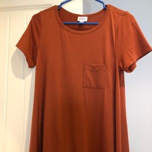 Lularoe Carly dress xs rust color